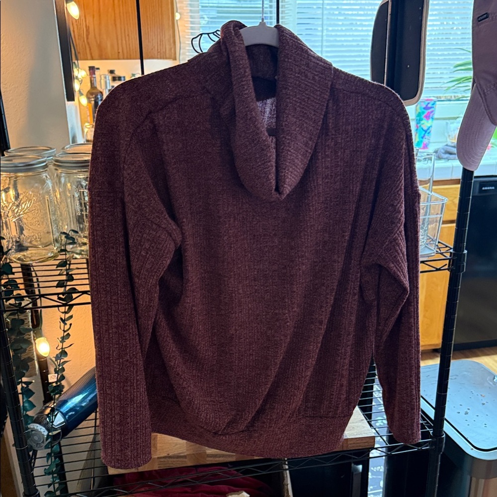 Burgundy Knit Hoodie